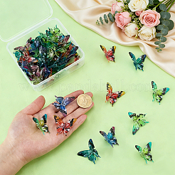 40 pièce de perles acryliques opaques imprimées&nbsp;MACR-PH0002-16