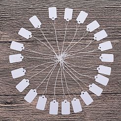 Étiquettes de prix de bijoux rectangle blanc&nbsp;X1-TOOL-C003-02