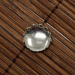 9.5~10 millimetro copertura in vetro trasparente cabochon cupola per piatto foto DIY che fanno ottone cabochon tondo&nbsp;DIY-X0103-P