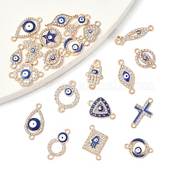 36 pz 18 stili di ciondoli di collegamento in lega smaltata blu&nbsp;ENAM-FS0002-97