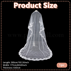 Brautschleier aus Stoffnetz&nbsp;OHAR-WH0033-016B
