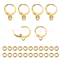 Risultati di orecchini a cerchio in ottone huggie e anelli di salto aperti&nbsp;KK-TA0007-83G