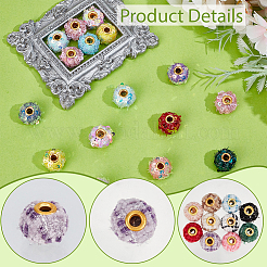 100 Stück 10 Farben Polyester European Beads&nbsp;FIND-SC0020-91