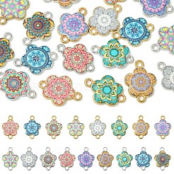 9 pièces 9 couleurs alliage émail connecteur breloques&nbsp;FIND-YW0008-60G