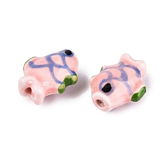 Perles en porcelaine manuelles&nbsp;PORC-Q007-09F