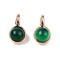 Natürlich gefärbte und erhitzte grüne Onyx-Achat-Anhänger&nbsp;G-N326-141B