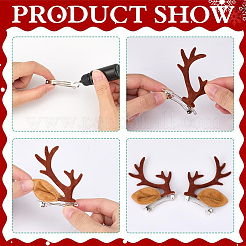 36 stücke 2 arten samt und kunststoff geweih schneemann hand zweig&nbsp;FIND-GF0007-09B