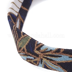 Braccialetti in nastro stampato a foglia di poliestere in stile etnico&nbsp;BJEW-JB10495-02