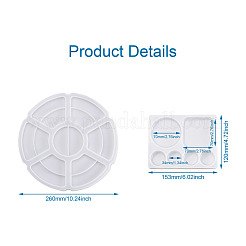 2 stampo in silicone per fondente fai da te a forma di tavolozza in 2 stili&nbsp;DIY-BG0001-13