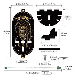 DIY ovale Wandständerdekorationen aus Pappelholz&nbsp;DJEW-CN0001-18A