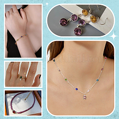 40 pz. 8 colori acciaio inossidabile pavé di vetro sfaccettato fiore connettore charms&nbsp;STAS-PH0006-91