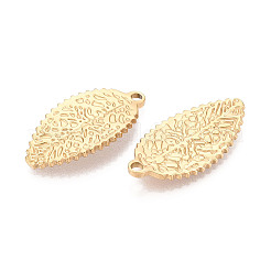 Pendentifs en forme de feuille en acier inoxydable 304&nbsp;STAS-T069-40G