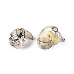 Ciondoli in conchiglia naturale galvanizzati&nbsp;SSHEL-Q100-03P