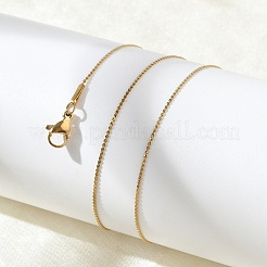 Collana a catena serpentina in acciaio inossidabile 304 con placcatura ionica (ip) per uomo e donna&nbsp;NJEW-G076-01A-G