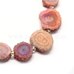 Cuentas de cristal de cuarzo druzy natural hebras&nbsp;G-F582-A10