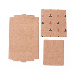 Scatole di carta kraft e cartellini per orecchini con orecchini&nbsp;CON-L015-B02