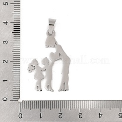 Pendentifs en acier inoxydable 304 anti-ternissement pour la fête des mères&nbsp;STAS-U002-08P