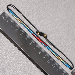 Braccialetto di perline intrecciate con semi di miyuki&nbsp;BJEW-P269-28A