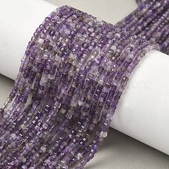 Facettierten natürlichen Amethyst Perlen Stränge&nbsp;G-RM250101-E21