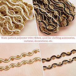 10 m de ruban de dentelle en polyester filigrané 2 couleurs&nbsp;OCOR-WR0001-06