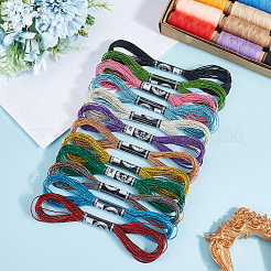 12 matassina 12 colori Filo da ricamo in poliestere metallizzato a 12 strati&nbsp;OCOR-CY0004-57