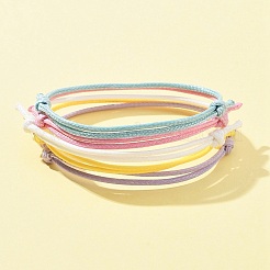 30 Stück 5 farblich verstellbare geflochtene Kordelarmbänder aus gewachstem Polyester&nbsp;BJEW-FZ00016