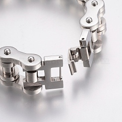 Bracelets en acier inoxydable 201 pour hommes résistants au ternissement&nbsp;BJEW-H569-20MM-A