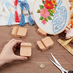 4 Stück Stickrahmen-Staffeleien aus Holz&nbsp;ODIS-WH0331-02B