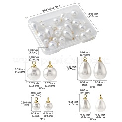 24 Stück 4 Stile ABS-Kunststoff-Imitationsperlen-Charms&nbsp;KK-FS0001-79
