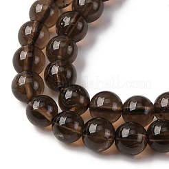 Naturelles enfumés perles rondes de quartz brins&nbsp;G-E329-8mm-38B