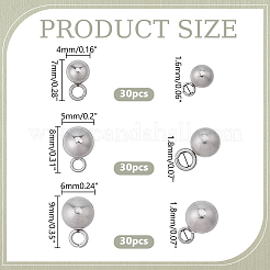 90 pièce 3 styles 201 pendentifs en acier inoxydable&nbsp;STAS-HY0002-31