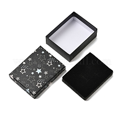 Boîtes à bijoux en carton à motif d'étoiles&nbsp;CON-K016-01D