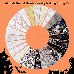 576 pz. 24 perline rotonde in stile kit per la creazione di gioielli&nbsp;DIY-PH0008-07