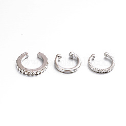 3 set di orecchini a polsino in lega di cristallo e strass per donna&nbsp;WG4401A-03
