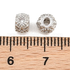 Messing Micro Pave klare Zirkonia Perlen&nbsp;KK-CBA78C7-06P
