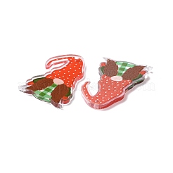 Pendentifs acryliques imprimés transparents de noël&nbsp;TACR-G036-03