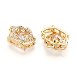 Breloques en laiton avec zircone cubique de micro pave&nbsp;KK-N261-90G