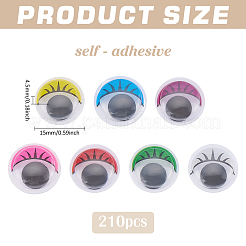 210 Stück 7 Farben Harzpuppen-Bastelauge&nbsp;DOLL-ME0001-03