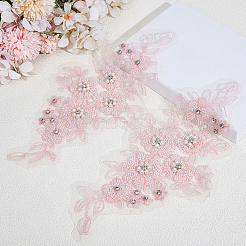 1 paire d'écussons thermocollants en polyester et sequins brodés&nbsp;DIY-CY0003-82B