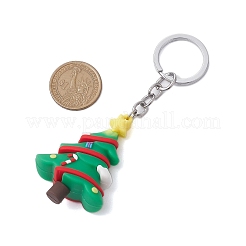 10 porte-clés en plastique PVC sur le thème de Noël&nbsp;KEYC-JKC00869