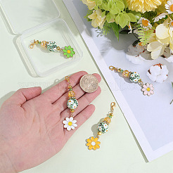 4 pendentif décoratif en verre&nbsp;HJEW-DR00311