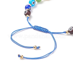 10pcs 10 Stil Bunte Malerei böser Blick geflochtene Perlenarmbänder Set&nbsp;BJEW-JB08874
