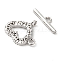 Fermagli a ginocchiera in zircone chiaro micro pavè di ottone&nbsp;KK-N254-69P