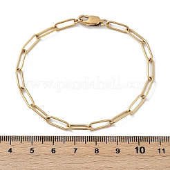PVD-Vakuumbeschichtung 304 Edelstahl-Büroklammer-Kettenarmbänder&nbsp;BJEW-I295-15G