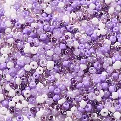 Perles de rocailles en verre de couleurs intérieures opaques et transparentes&nbsp;SEED-F004-01D
