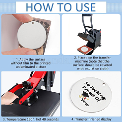 Kit para hacer llaveros con dijes en blanco con estampado DIY&nbsp;STAS-BC0003-74B