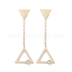 Pendientes de acero inoxidable 304 con rhinestone&nbsp;EJEW-Z089-17G