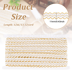 Bordure en dentelle métallisée en polyester scintillant&nbsp;OCOR-WH0074-93B