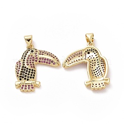 Pendentifs oiseaux en laiton et zircone cubique&nbsp;ZIRC-I062-02G
