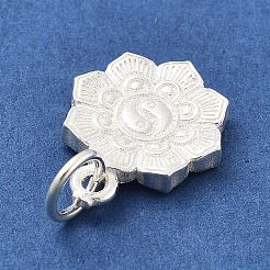 925 Tai-Chi-Yin-Yang-Lotusblüten-Anhänger aus Sterlingsilber&nbsp;STER-S009-10S